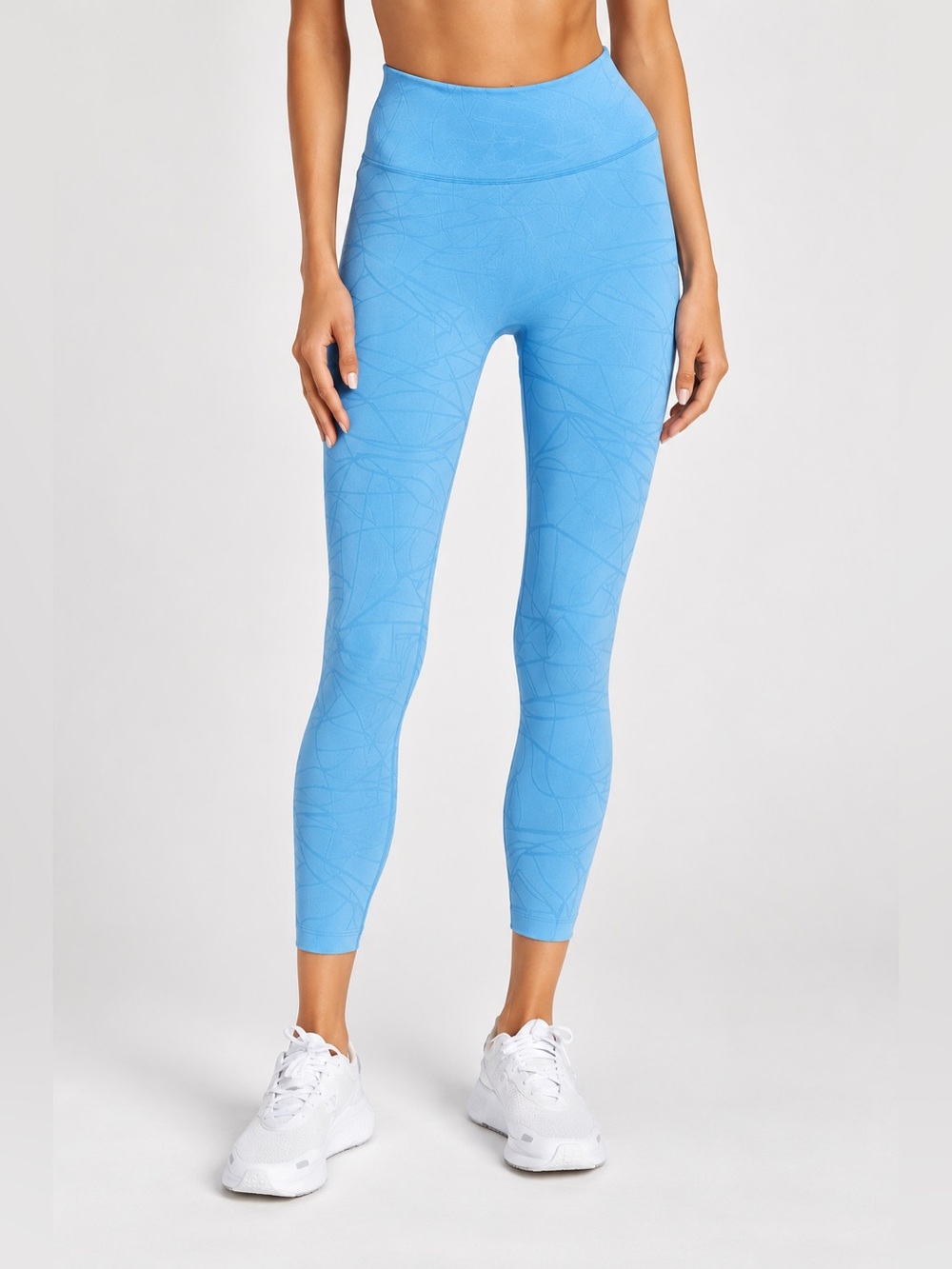 SWEATY BETTY‎ Motion Jacquard 7/8 Leggings in Regatta Blue